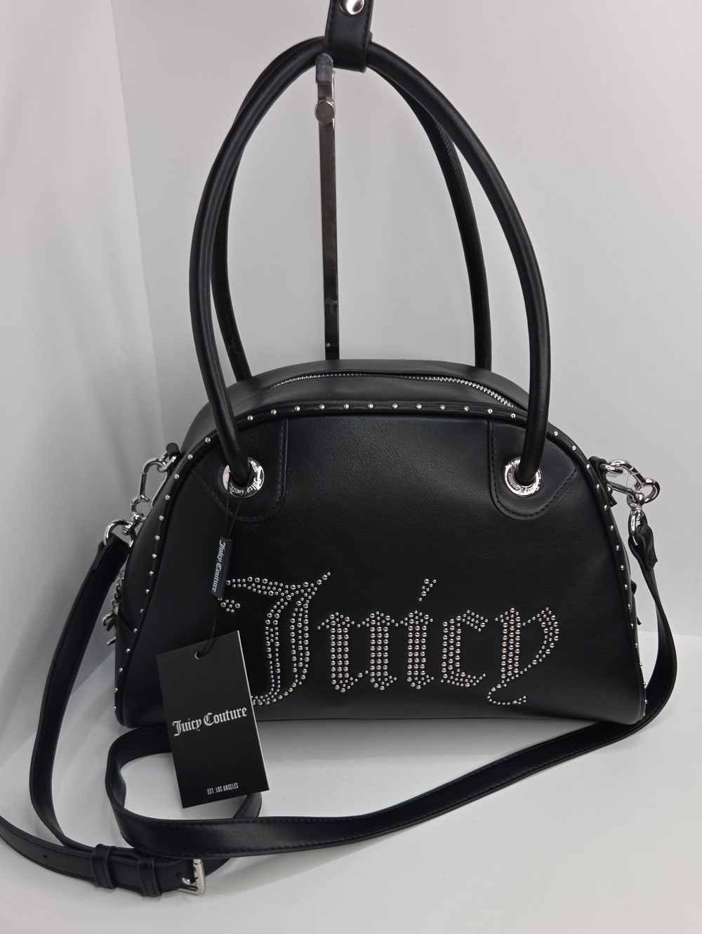 🖤▪️Juicy Couture▪️uk Exclusive Black Kimberly Bowling Logo  Bag  W/ Pouch